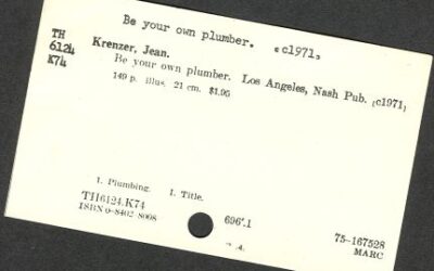 The Libraries of Yore …